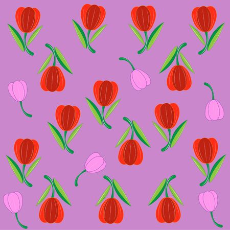 Red tulips imageのイラスト素材