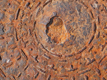 Panoramic grunge rusted metal texture, rust and oxidized metal background. Old metal iron panel. High qualityの写真素材
