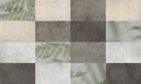 Creative patchwork pattern mixed of several marbles and stones for wallpaper, or digital use.