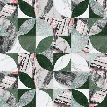 Beautiful patchwork mixed of several natural marbles.の写真素材