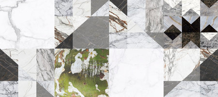 Patchwork natural stones pattern with modern style. Pattern for textile and home decoration.の写真素材