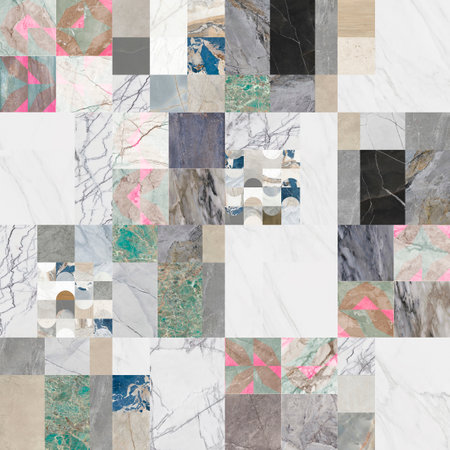 Abstract random colorful shapes. Color geometric background. Decorative design elements.の写真素材