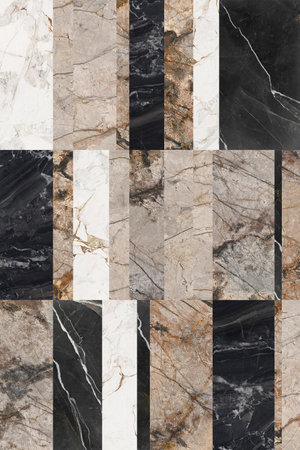 Patchwork natural stones pattern with paisley and modern style. Pattern for textile and home decoration.の写真素材