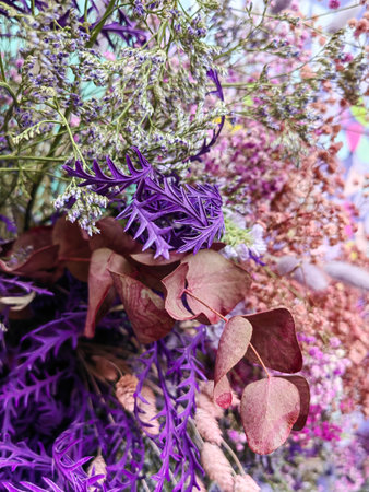 Unusual Floral summer seamless pattern. Garden peonies. Blue and pink flowers on a black background. Template for fabrics, textiles, paper, wallpaper, interior decoration. Vintage.の写真素材