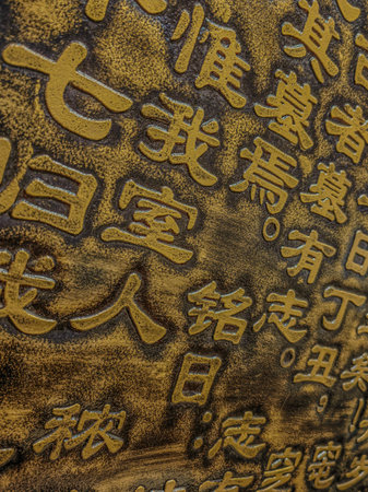 Traditional Black and White Chinese Garden Carving on Stone Wall