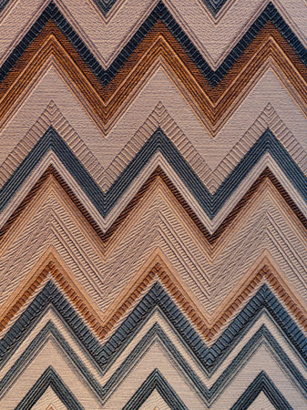 Abstract geometric seamless pattern. Fabric doodle zigzag line ornament. Zigzag pencil drawing backgroundの写真素材