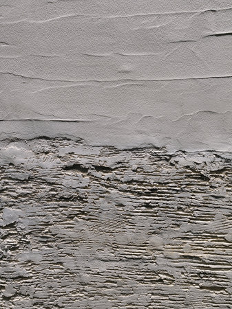Abstract empty background. Photo of gray natural concrete wall texture. Gray washed cement surface. Horizontal.の写真素材