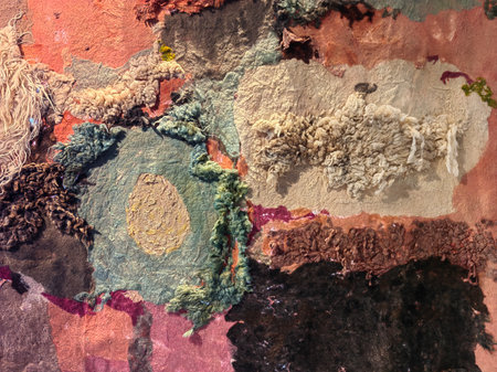 Mixed of cotton textile with different textures and colors. Fluid art texture. Marble illustration. Abstract wallpaper. wavesの写真素材