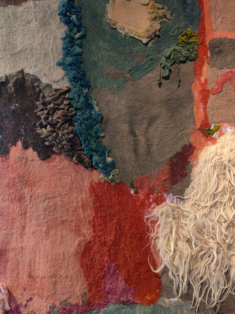 Mixed of cotton textile with different textures and colors. Fluid art texture. Marble illustration. Abstract wallpaper. wavesの写真素材