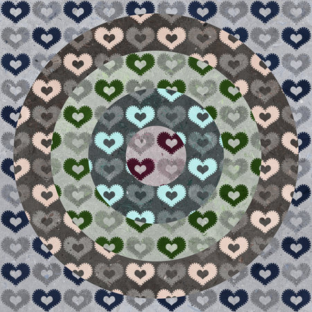 Simple heart pattern seamless. Marble and stone with colorful heart pattern design useful for textures and background.の写真素材