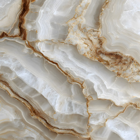 A refined Onyx Agatha marble background featuring flowing mineral veins, soft translucency, and elegant color gradients, perfect for luxury design, interiors, and premium branding.の写真素材