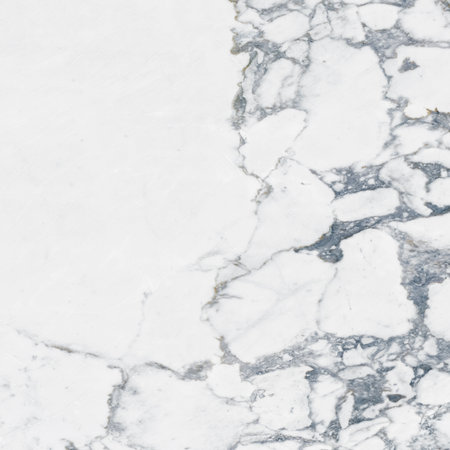 Elegant white marble background with subtle natural veins, ideal for minimalist design, architectural presentations, product mockups, and high-end visual compositions.の写真素材