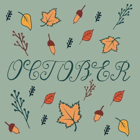 Oktoberfest beer label. Typographic poster with hand drawn quote. Lettering with grunge texture.のイラスト素材