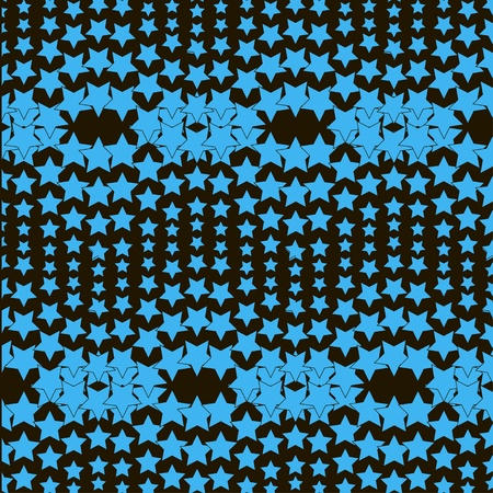 Blue stars patternのイラスト素材