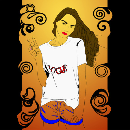 Fashion girlのイラスト素材