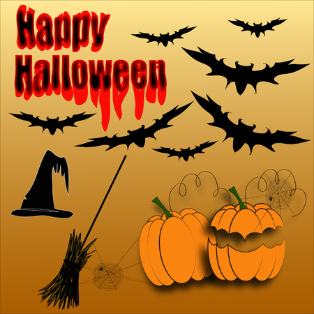 Happy Halloween vectorのイラスト素材