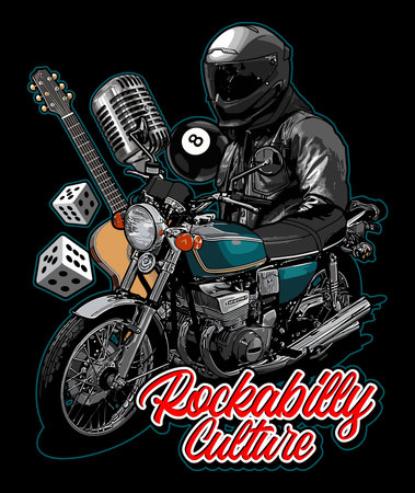 biker vector template for graphic designのイラスト素材