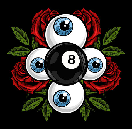billiard ball vector template for graphic design needsのイラスト素材