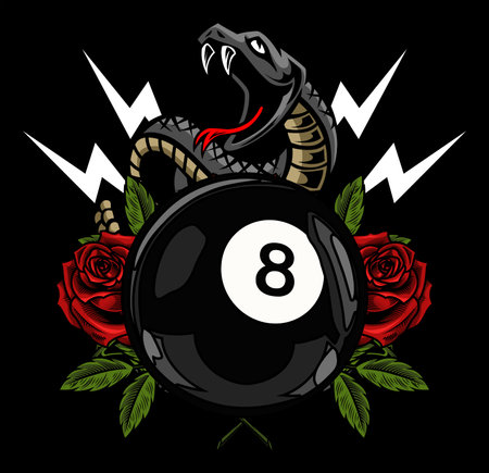 billiard ball vector template for graphic design needsのイラスト素材