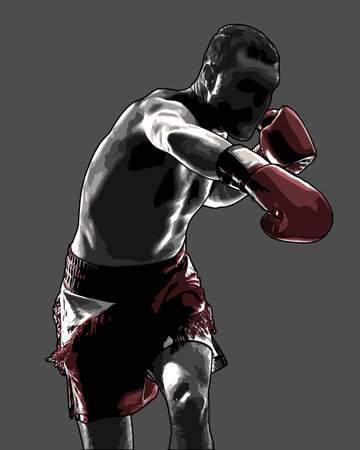 boxer vector art for design needsのイラスト素材