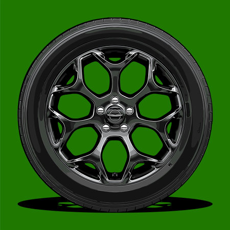 car racing wheels vector artのイラスト素材