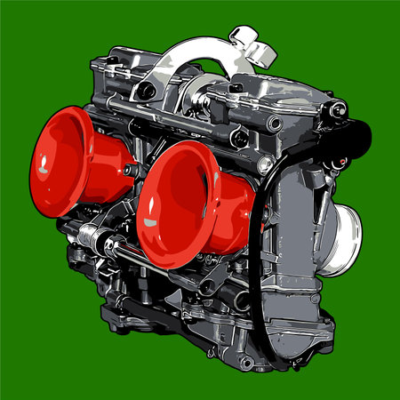 carburetor vector template for graphic designのイラスト素材