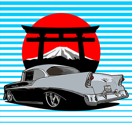 classic car vector template for design needsのイラスト素材