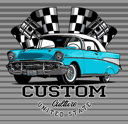 classic car vector template for design needsのイラスト素材