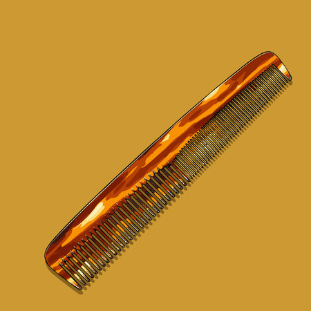 classic hair comb vector template