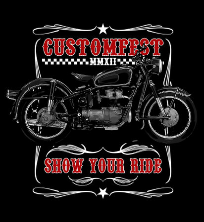 classic motorcycle for graphic designのイラスト素材