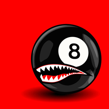 jagged billiard ball vector art