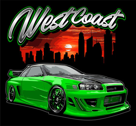 jdm car vector template for design needsのイラスト素材