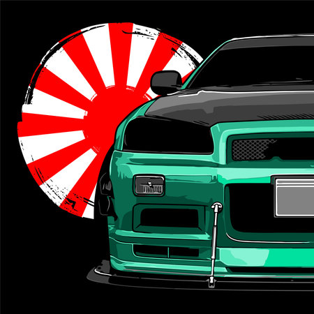 jdm car vector template for design needsのイラスト素材