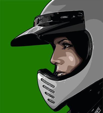 ladies biker vector template for graphic design needsのイラスト素材