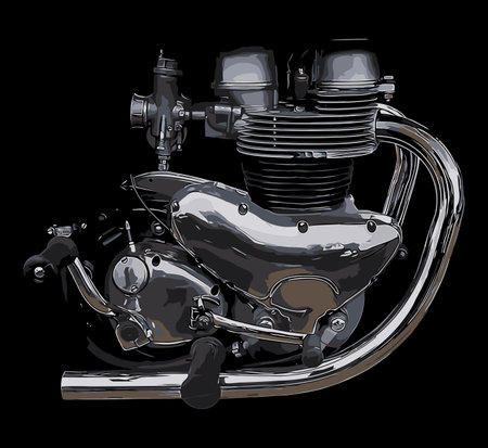 motor classic engine vector template