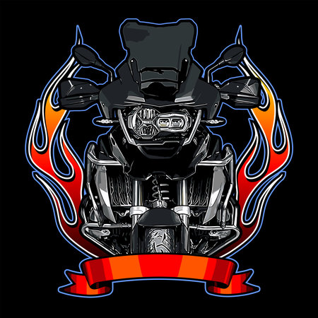 motorcycles adventure vector template for design needsのイラスト素材