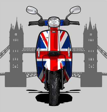 scooter front view vector art for design needsのイラスト素材