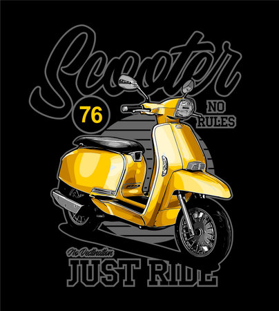scooter vector art for graphic designのイラスト素材