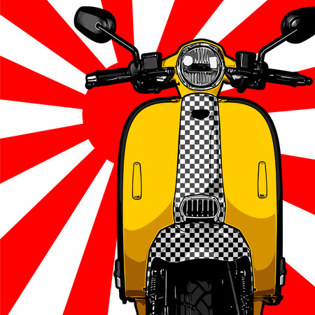 scooter vector art for graphic designのイラスト素材