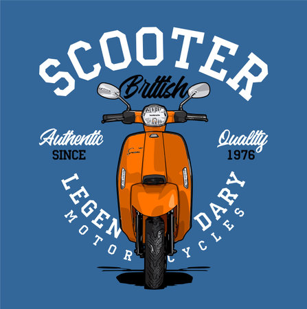 scooter vector art for graphic designのイラスト素材