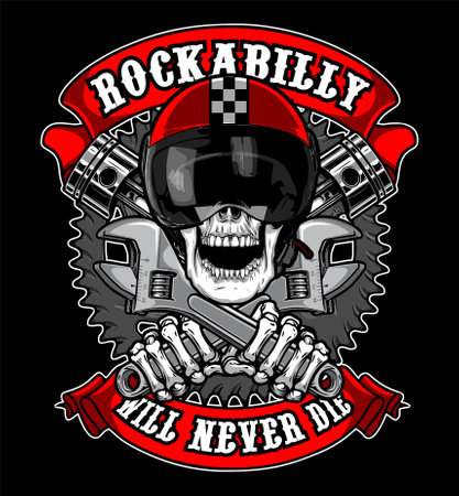 skull head as logo vector templateのイラスト素材