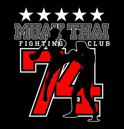 thaiboxing vector template for graphic designのイラスト素材