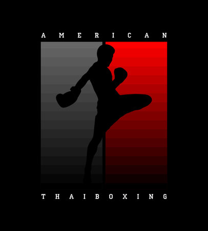 thaiboxing vector template for graphic designのイラスト素材