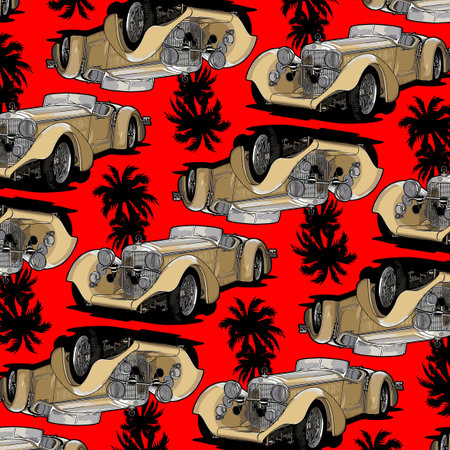 vector car pattern for graphic designのイラスト素材