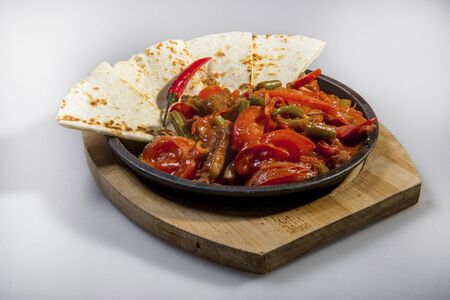Vegetable Stew With Pieces Of Tortillaの写真素材