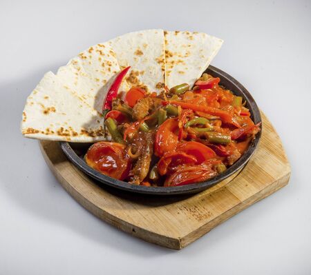 Vegetable Stew With Pieces Of Tortillaの写真素材