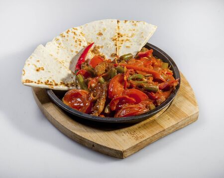 Vegetable Stew With Pieces Of Tortillaの写真素材