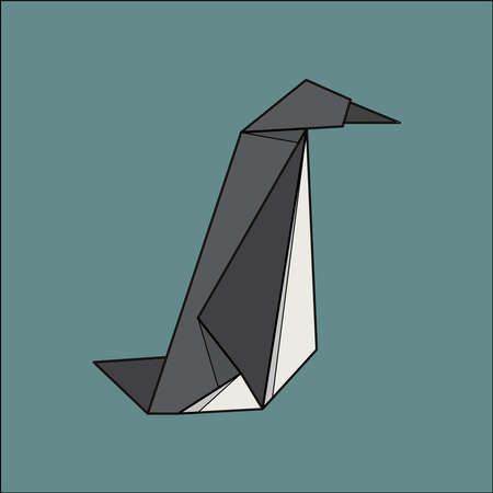 flat icon penguinのイラスト素材