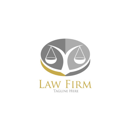 Law Firm,Law Office, Lawyer services design logo template. Vector illustrationのイラスト素材