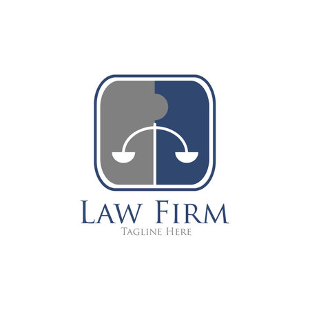 legal design for lawfirm business vector Design Illustration Logo templateのイラスト素材